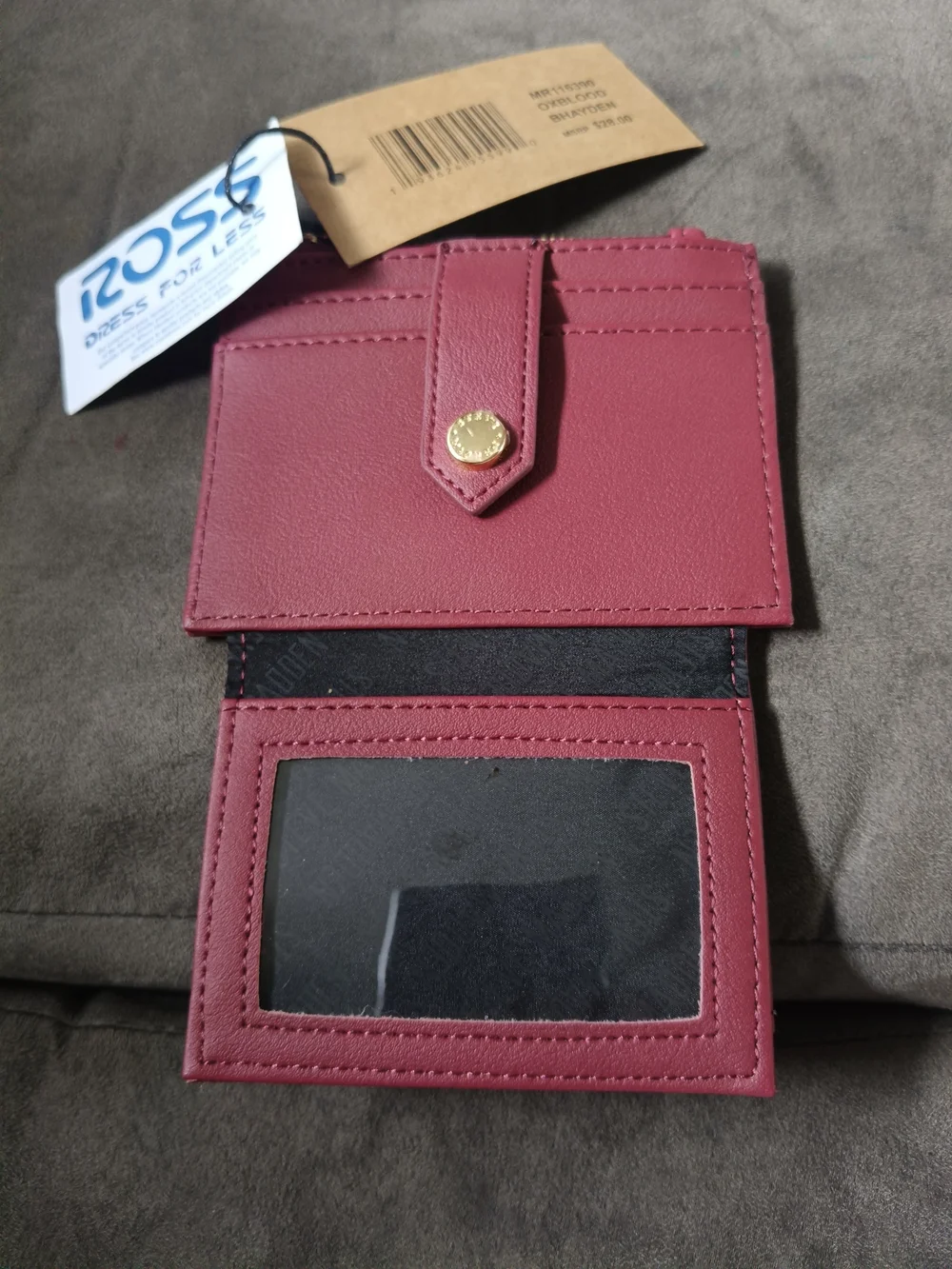 Steve Madden Card Case Wallet - Oxblood Red